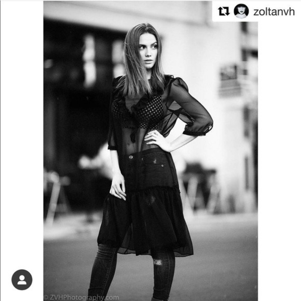 H&M sheer tiered ruffle dress Whimsigoth Dark Romance Feminine